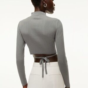 Aritzia | Babaton Sculpt Knit Mock Neck Top | Aritzia | Size S